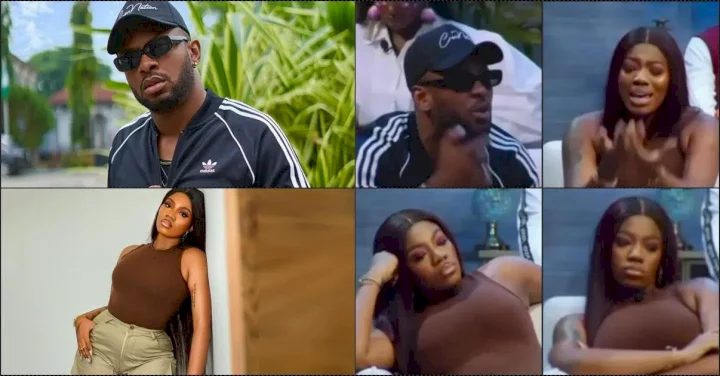 "She no just want peace" - Reactions as Angel throws Cross under the bus after he mentioned her father (Video)