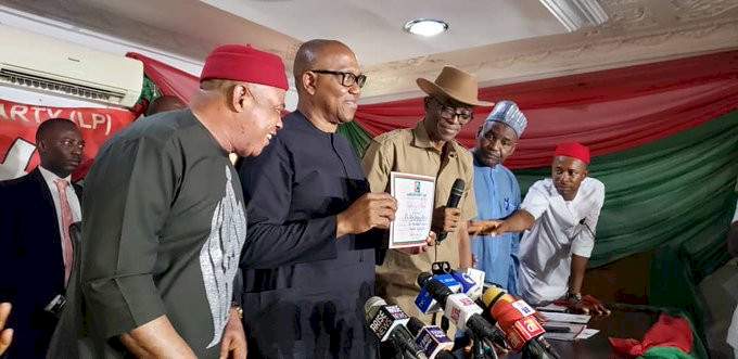 Peter Obi receives Labour party's certificate of return as its Presidential Candidate (photos)