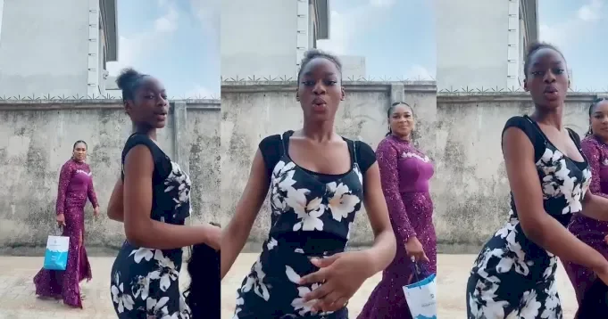 Adorable moment Nigerian mother joined her daughter to do the "Kelly Dance" (WATCH)