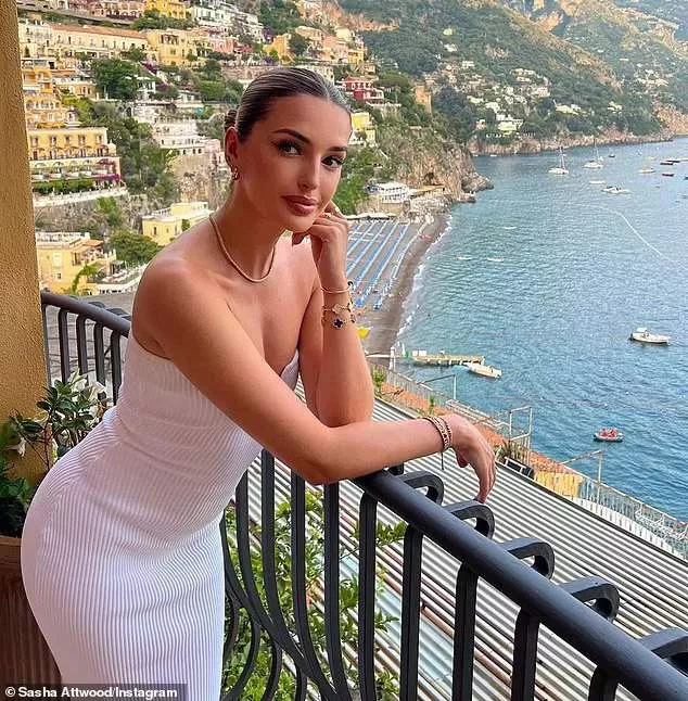 Meanwhile, his girlfriend Sasha Attwood has been enjoying her own trip to the Amalfi Coast