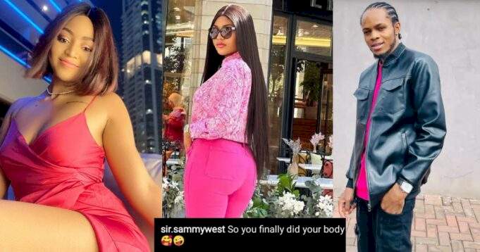 Actress Regina Daniels reacts as her brother publicly claims she did surgery on her body