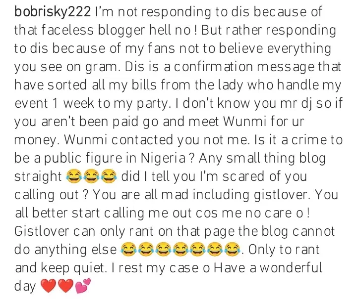 'Is it a crime to be a public figure in Nigeria?' - Bobrisky cries out, issues explanation after being called out over unpaid debt