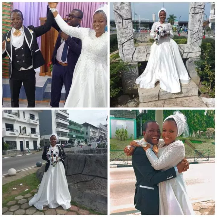 "I didn't just have my dream wedding but I got married to my dream man" - Nigerian woman writes as she shares photos from her simple wedding