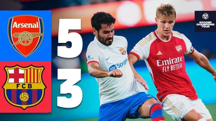 Arsenal 5 - 3 Barcelona (Jul-27-2023) Club Friendly Highlights