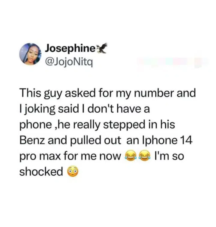 'I'm so shocked' - Nigerian lady ecstatic as random stranger gifts her iPhone 14 Pro Max