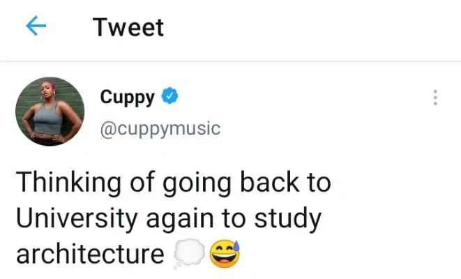 'I want to study Architecture' - DJ Cuppy announces plan to return to school again