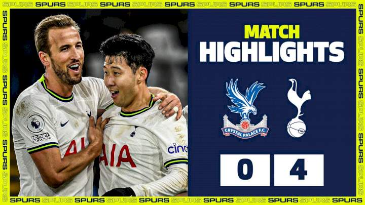 Crystal Palace 0  -  4 Tottenham Hotspur (Jan-04-2023) Premier League Highlights