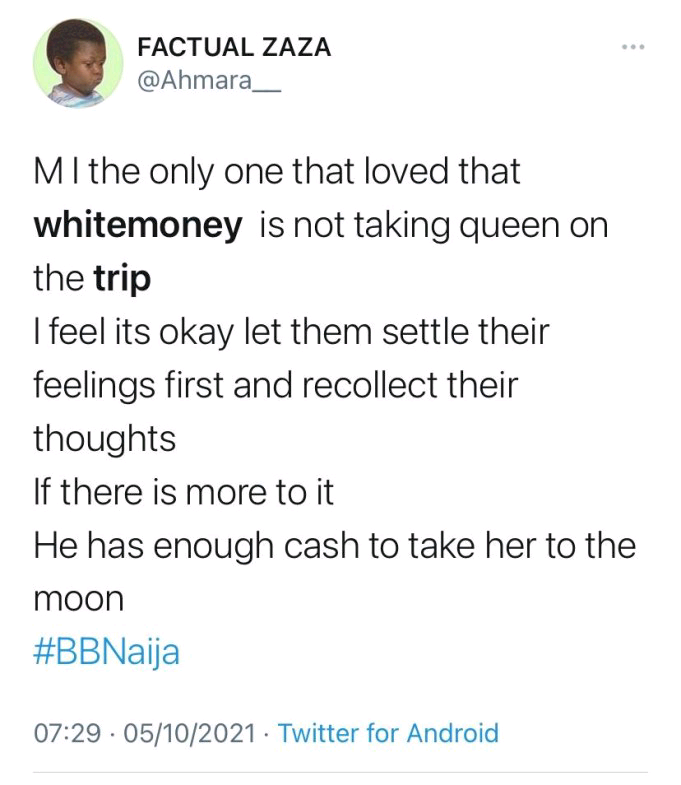 'Queen in the mud' - Fans react as Whitemoney ignores Queen, picks Niyi instead for two-person trip to Dubai