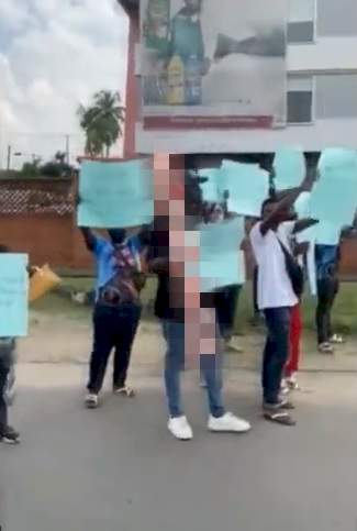 BBNaija: Pere's fans storm Lagos to protest finale twist, alleged vote rig (Video)