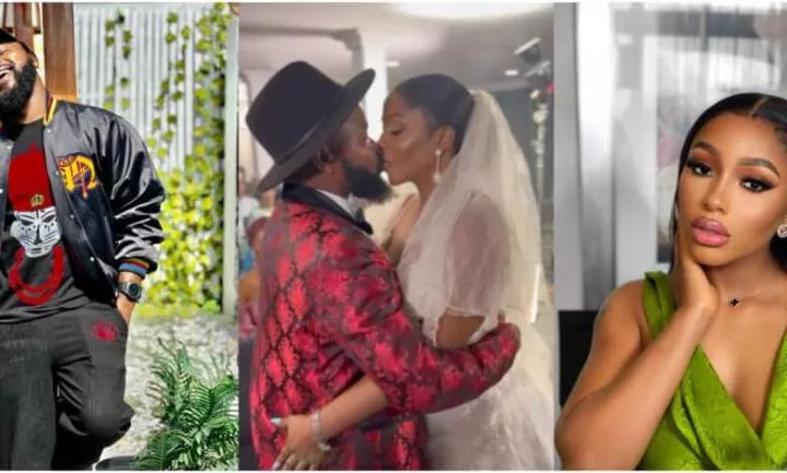 "Why she keep face like that?" - Reactions trail video of Mercy Eke and Nedu Wazobia sharing kiss