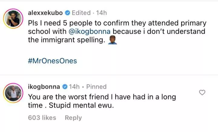 'You are the worst friend I have' - Actor, IK Ogbonna slams his bestie, Alex Ekubo for exposing their chat online