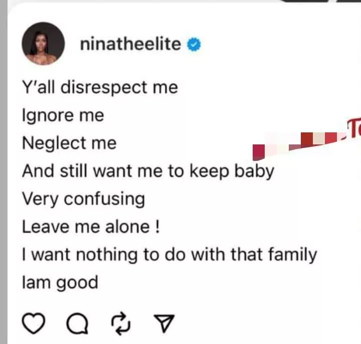 'Y'all disrespect me too much and expect me to keep that baby' - Davido's alleged side chick, Anita rants again