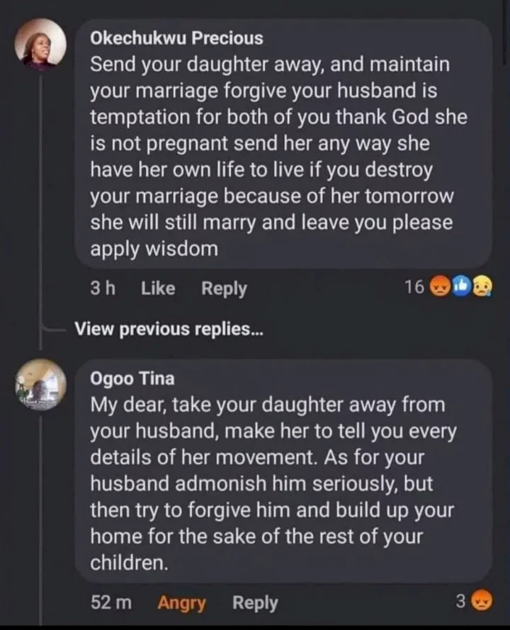 'Send your daughter away to save your marriage' - Advice to lady whose husband abused her 15-year-old girl causes outrage