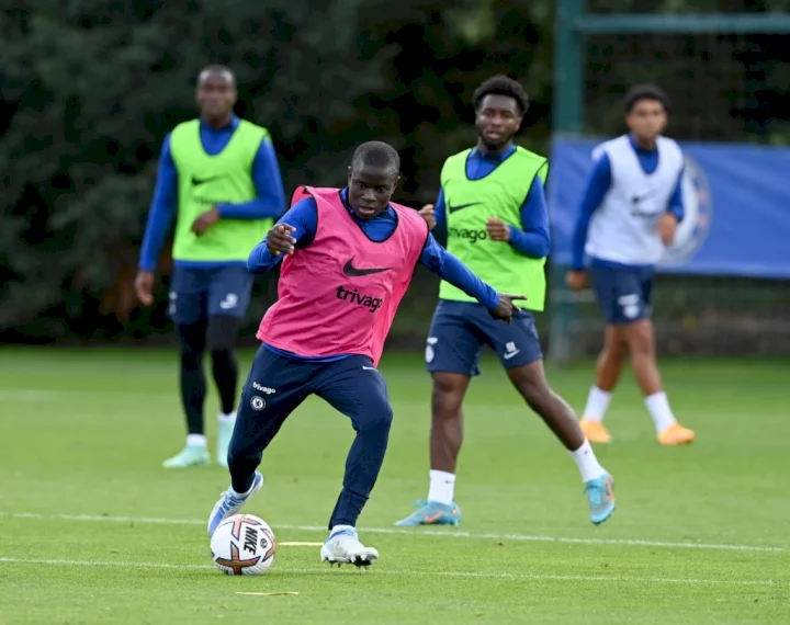 N'Golo Kante participated in training (Picture: Chelsea FC)