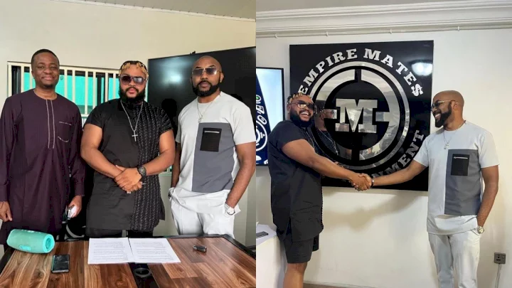"Banky's about to mould a new Wizkid" - Reactions as Banky W signs Whitemoney to his record label, EME