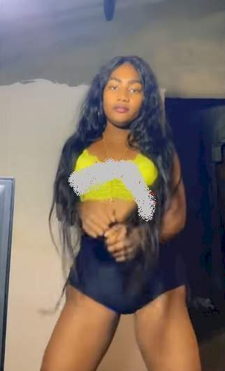 'Ka3na dey learn work where this one dey' - Reactions as lady flaunts new body (Video)