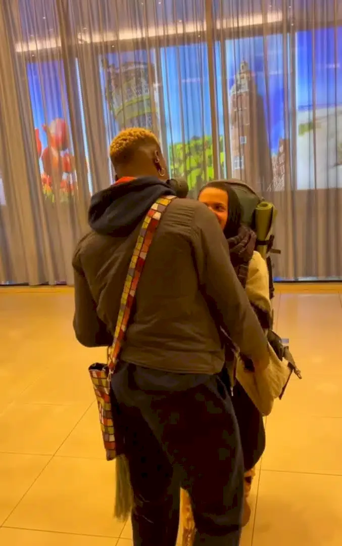 Emotional moment Hermes reunites with one of his girlfriends (Video)
