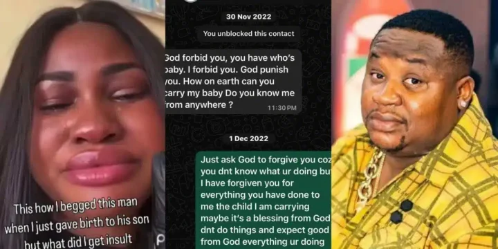 Hellen Ati leaks chat with Cubana Chief as she begs him to come take his alleged son Hellen Ati leaks chat with Cubana Chief as she begs him to come take his alleged son