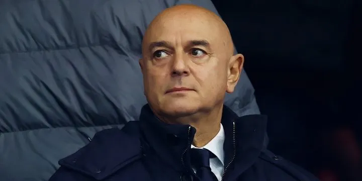 Tottenham Hotspur chairman Daniel Levy watching on from the stands