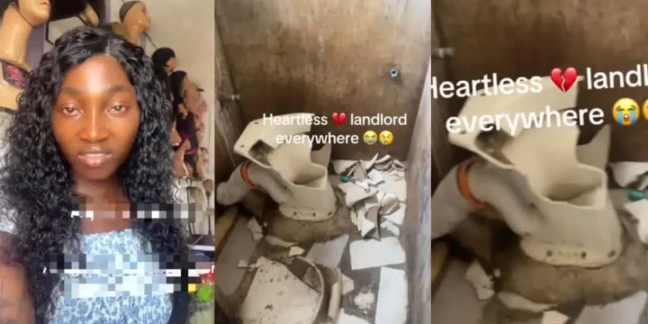 Lady repairs toilet, then damages it after landlord gives her quit notice Lady repairs toilet, then damages it after landlord gives her quit notice