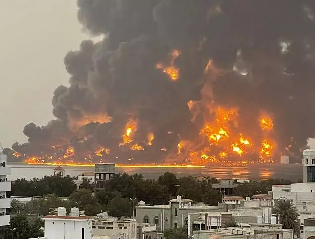 Israel Bombs Yemen's Hodeidah Port Day After Houthi Strike On Airport Israel Bombs Yemen's Hodeidah Port Day After Houthi Strike On Airport