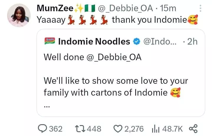 'Which church you crossover?' - Netizens plead as Mummy Zee receive one year supply of Colgate, Lush Hair, Indomie