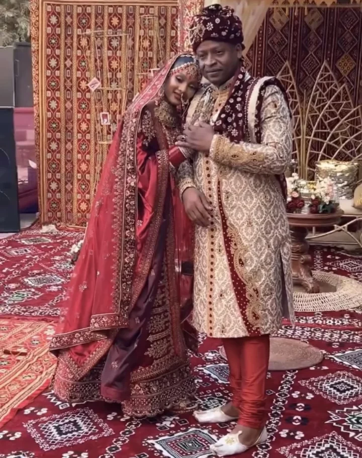 'See wetin Zeeworld dey cause' - Reactions as Nigerian lady goes Indian for her wedding ceremony