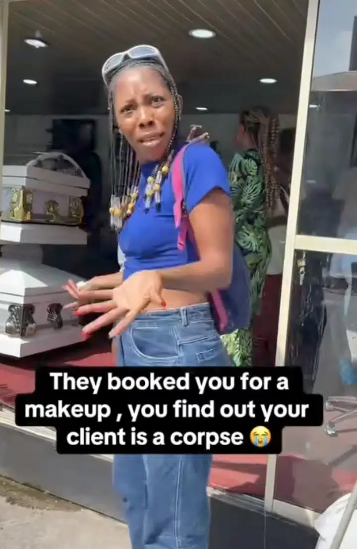 Makeup artist shocked as she discovers her customer is a corpse, shares video of casket