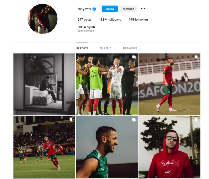 African Footballers with Highest Number of Followers on Instagram