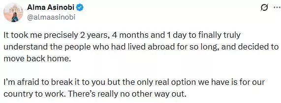 It Took Me 2 Years ot Finally Understand the People Who Decided to Move Back Home After Living Abroad for Long - Nigerian Content Creator Says