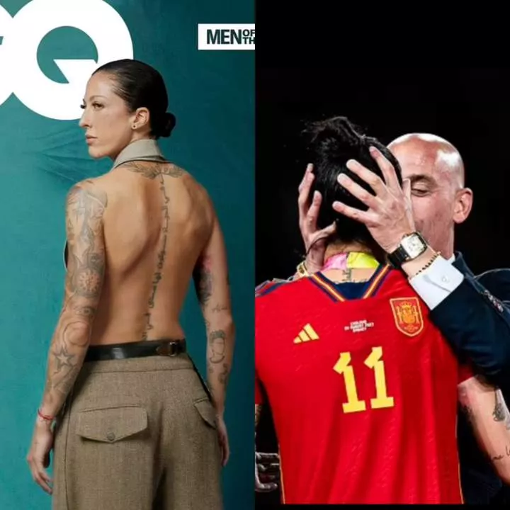 Women's World Cup Spain star Jenni Hermoso poses topless for GQ months after kissing scandal with FA president (photos)