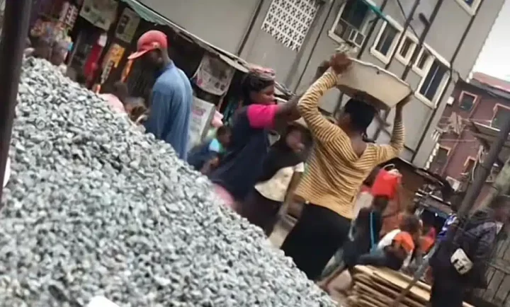 Man shocked as he sees his crush working at a construction site