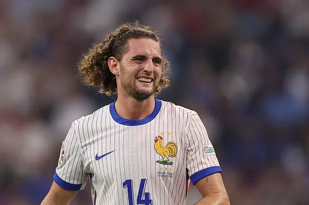 Adrien Rabiot of France seen during the UEFA EURO 2024 match between Spain and France at Allianz Arena (Munich). Final score: Full time, Spain 2:1 France.