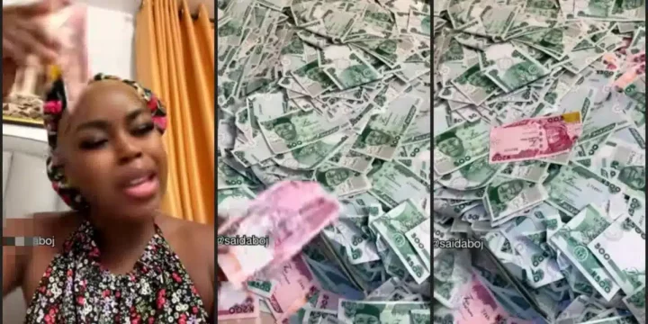 Saida Boj blows hot after being sprayed N200 notes during birthday party