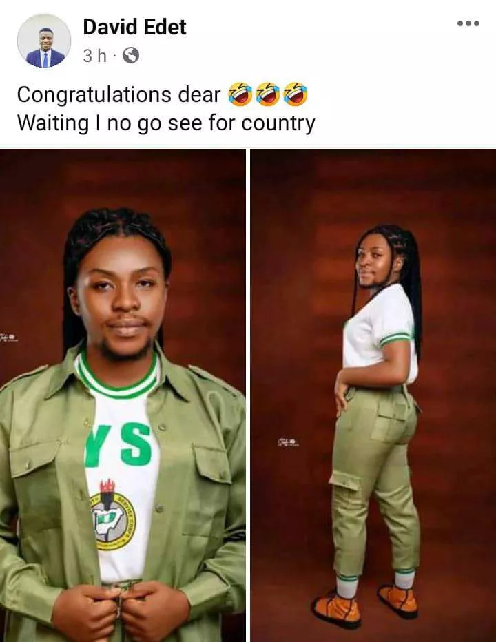 'Nature blessed her' - Unique corper stirs mixed reactions with POP photos