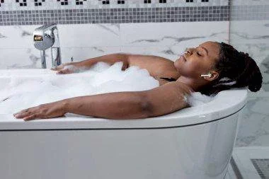 Soaking in a warm bath can relieve pain and swelling 