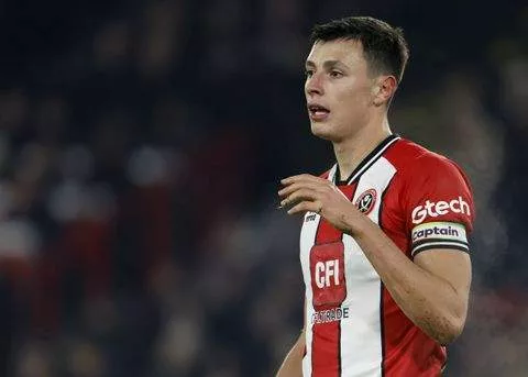 Premier League Anel Ahmedhodzic of Sheffield United on the pitch during the Premier League match between Sheffield United and Liverpool at Bramhall Lane on December 6 -- Image credit: Imago