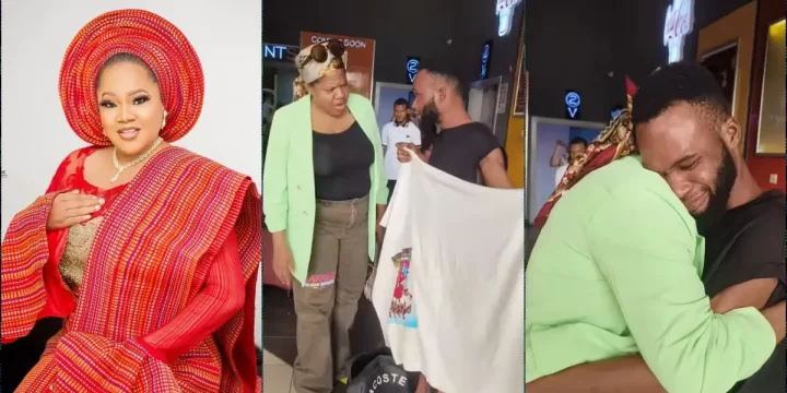 Toyin Abraham moved to tears by die-hard fan's heartfelt gesture