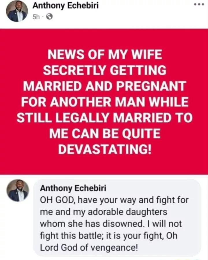 Man publicly apologizes to estranged wife after accusing her of cheating