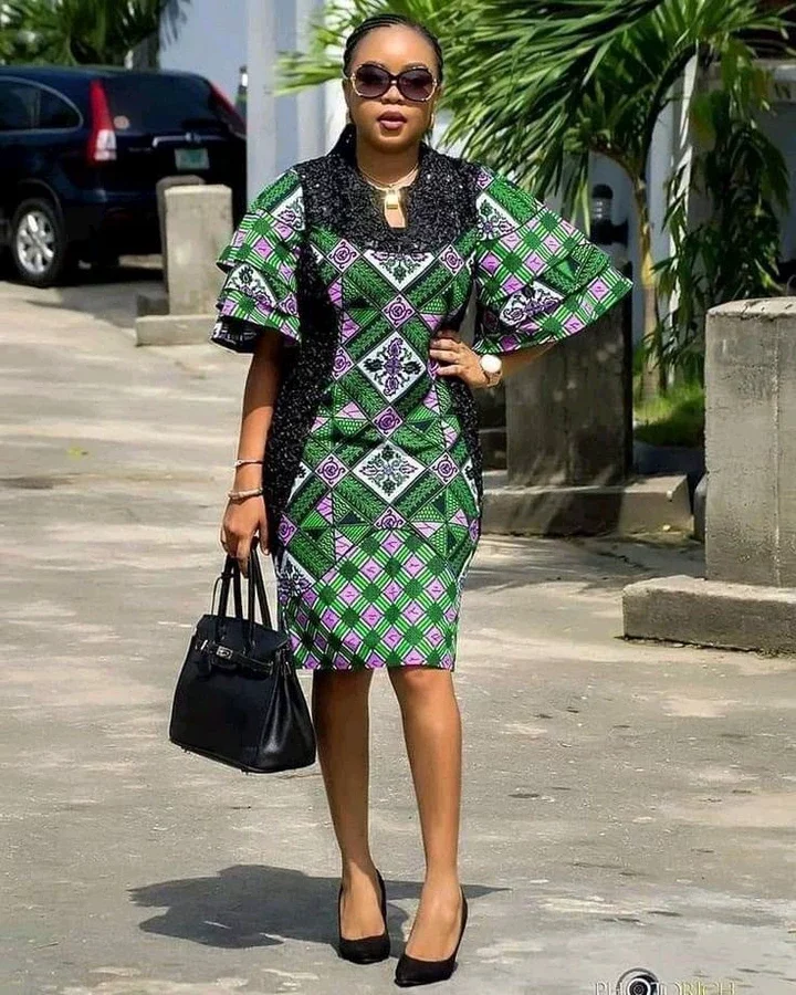 Classic Short Ankara Gowns Ladies Can Rock in Modesty to Church Services