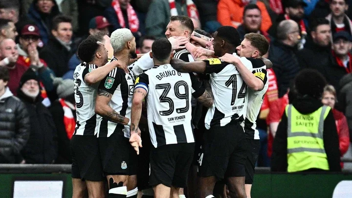 Newcastle win Carabao Cup with victory over Liverpool at Wembley Stadium