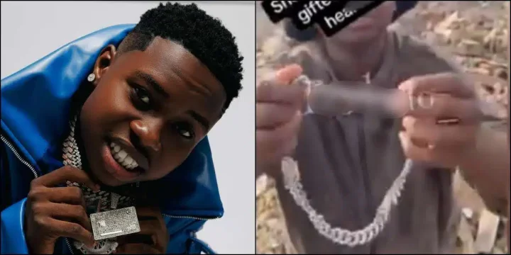 Peller reacts after lady called him out over 'fake' chain gift