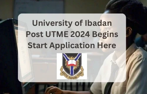 New steps to apply for the 2024 UI Post UTME With UI HD logo and girl on computer on the background