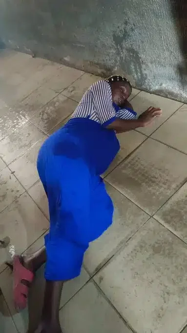 Pregnant woman reportedly faints due to hunger