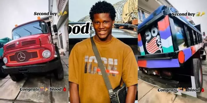 Nigerian man shows off his new ₦18.5m trailer truck on social media