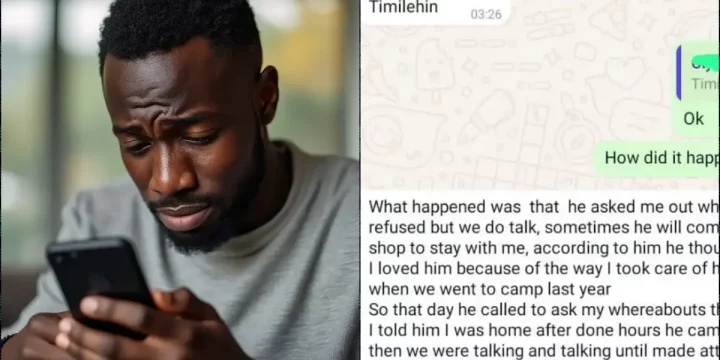 Heartbroken man shares painful confession from cheating girlfriend