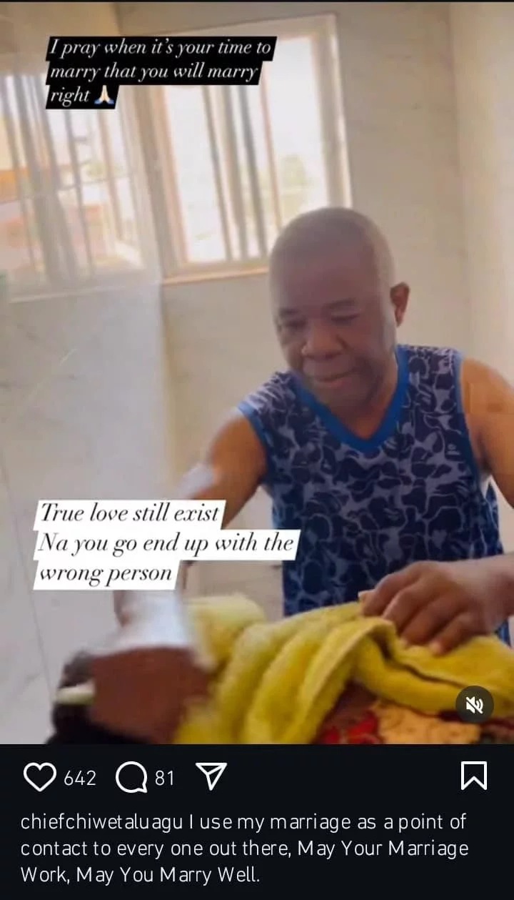 Actor Chiwetalu Agu Shares Adorable Video of Him Washing His Wife's Hair, Prays For Singles