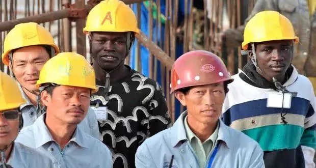 Top 10 African countries with the highest number of Chinese workers