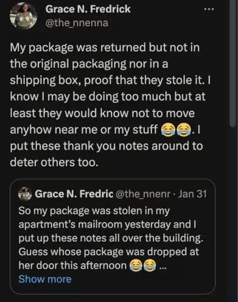 How I used fake 'juju' to retrieve my stolen package - Nigerian lady abroad