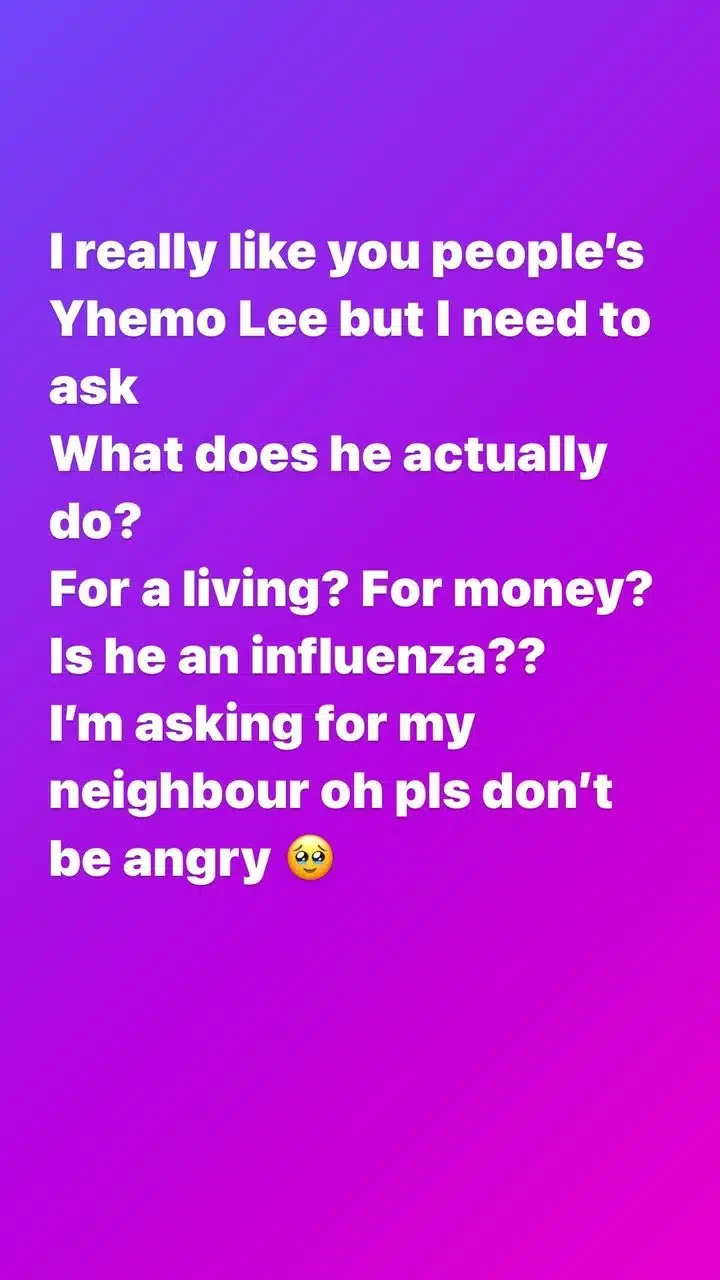 'What do you do for a living?' - Shade Ladipo queries Yhemolee over his recent revelation